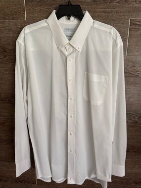 Saddlebred Men's White Button-Down Dress Shirt